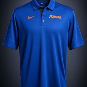 Nike Florida Gators Dri-Fit Polo Blue Orange Men’s Performance